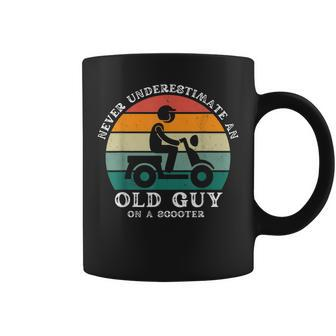 Never Underestimate An Old Guy On A Scooter Funny Father Coffee Mug - Seseable
