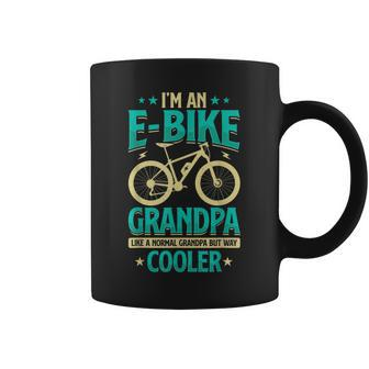 Never Underestimate An Old Guy On An Ebike Biking Mens Coffee Mug - Seseable