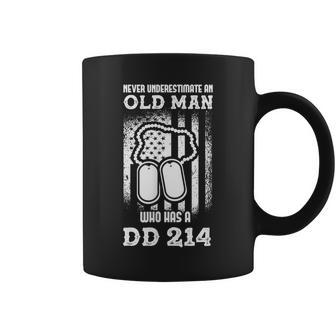 Never Underestimate An Old Guy Who Has A Dd214 Veteran Coffee Mug - Seseable
