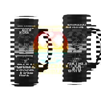 Never Underestimate An Old Guy With Pickleball Paddle Funny Coffee Mug - Seseable