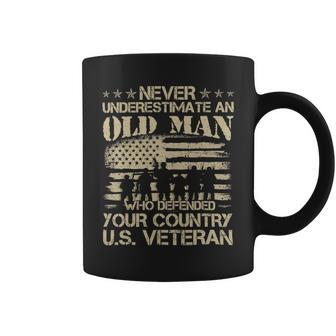 Never Underestimate An Old Man Dad Thank You Veterans Shirts 360 Coffee Mug - Monsterry