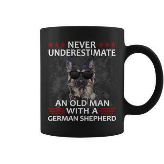 Never Underestimate An Old Man German Shepherd Dog Gift Coffee Mug - Seseable