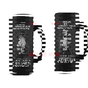 Never Underestimate An Old Man Nice Schnauzer Dog Old Man Funny Gifts Coffee Mug | Mazezy