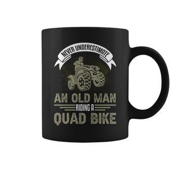 Never Underestimate An Old Man Quad Rider Funny Quad Coffee Mug - Seseable