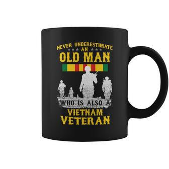 Never Underestimate An Old Man Vietnam Veteran Gift Veteran Funny Gifts Coffee Mug | Mazezy