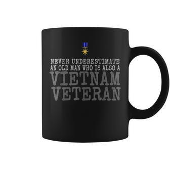 Never Underestimate An Old Man Who Is Vietnam Veteran Gift For Mens Coffee Mug - Seseable