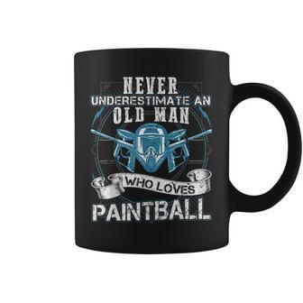Never Underestimate An Old Man Who Loves Paintball Coffee Mug - Seseable