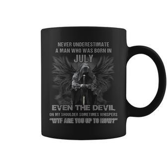 Never Underestimate An Old Man Who Was Born In July Old Man Funny Gifts Coffee Mug | Mazezy