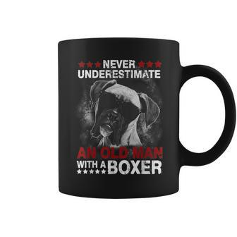 Never Underestimate An Old Man With A Boxer Coffee Mug - Seseable