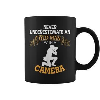 Never Underestimate An Old Man With A Camera Dad Coffee Mug - Seseable