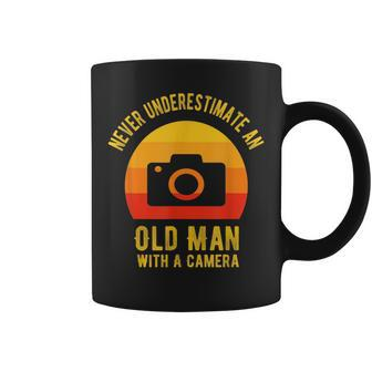 Never Underestimate An Old Man With A Camera Photography Coffee Mug - Seseable