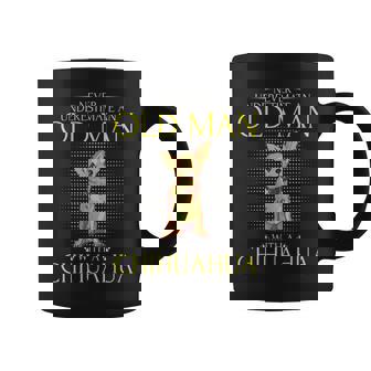 Never Underestimate An Old Man With A Chihuahua Funny Gift Old Man Funny Gifts Coffee Mug | Mazezy