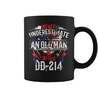 Never Underestimate An Old Man With A Dd 214 Veteran Gift For Mens Coffee Mug | Mazezy