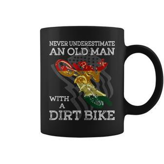 Never Underestimate An Old Man With A Dirt Bike Motorcycle Coffee Mug - Seseable