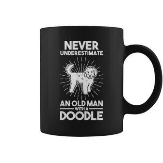 Never Underestimate An Old Man With A Labradoodle Gift For Mens Coffee Mug - Seseable