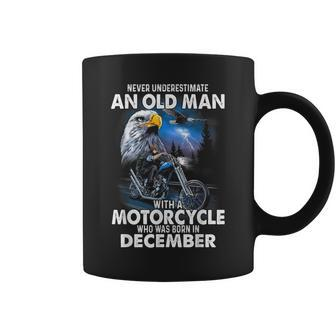 Never Underestimate An Old Man With A Motorcycle December Coffee Mug - Seseable