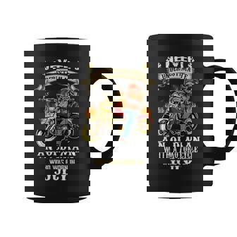 Never Underestimate An Old Man With A Motorcycle July Coffee Mug - Seseable