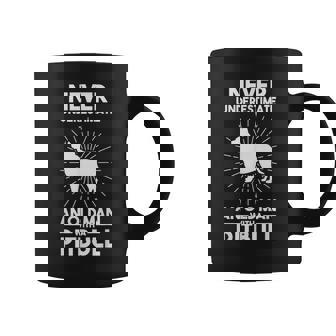 Never Underestimate An Old Man With A Pitbull Gift For Mens Coffee Mug - Seseable