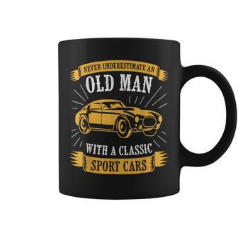Never Underestimate An Old Man With Classic Sport Cars Coffee Mug - Seseable