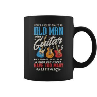 Never Underestimate An Old Man With Guitar Guitarist Coffee Mug - Seseable