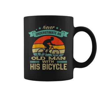 Never Underestimate An Old Man With His Bicycle Coffee Mug - Seseable