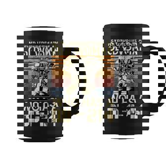 Never Underestimate An Old Woman Who Has A Dd214 Old Woman Funny Gifts Coffee Mug | Mazezy