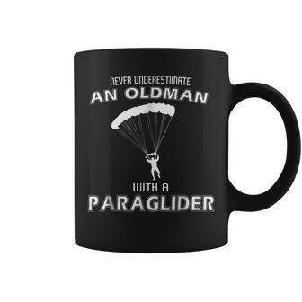 Never Underestimate An Oldman With Paraglider Funny Coffee Mug - Seseable