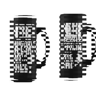 Never Underestimate And Old Man With A Paddle | Pickleball Coffee Mug - Seseable