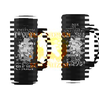 Never Underestimate And Old Woman With A Schnauzer Old Woman Funny Gifts Coffee Mug | Mazezy