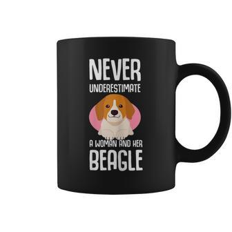 Never Underestimate Beagle Dog Clothes Gift Beagle Gift For Womens Coffee Mug - Seseable