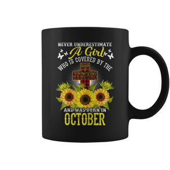 Never Underestimate Christian Girl Born October Birthday Gift For Womens Coffee Mug | Mazezy