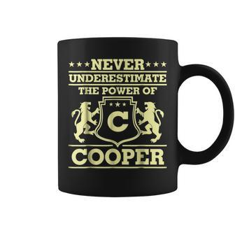 Never Underestimate Cooper Personalized Name Coffee Mug - Seseable