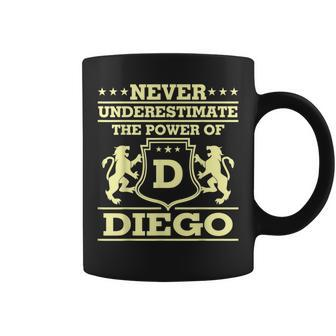 Never Underestimate Diego Personalized Name Coffee Mug - Seseable