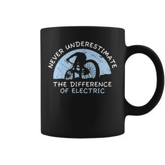 Never Underestimate Difference Of Ebike Electric Bicycle Coffee Mug - Seseable