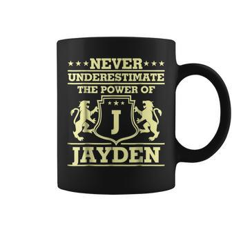 Never Underestimate Jayden Personalized Name Coffee Mug - Seseable