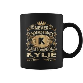 Never Underestimate Kylie Personalized Name Coffee Mug - Seseable