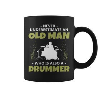 'Never Underestimate An Old Man Drummer' Music Coffee Mug - Seseable
