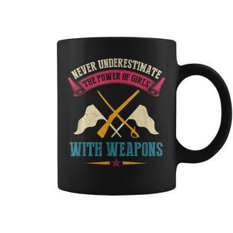 Never Underestimate Power Of Girls With Weapons Color Guard Coffee Mug - Seseable