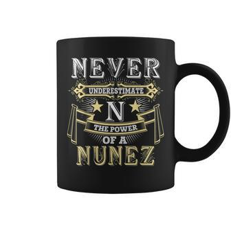 Never Underestimate Power Of Nunez Name Coffee Mug - Seseable