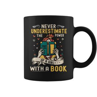 Never Underestimate The Power Bookworm Library Read Coffee Mug - Seseable