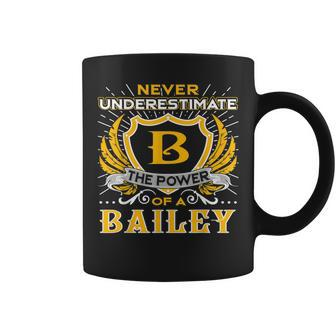 Never Underestimate The Power Of A Bailey Birthday Bailey Funny Gifts Coffee Mug | Mazezy
