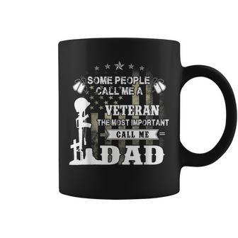 Never Underestimate The Power Of Veteran Dad Gift For Mens Coffee Mug - Seseable