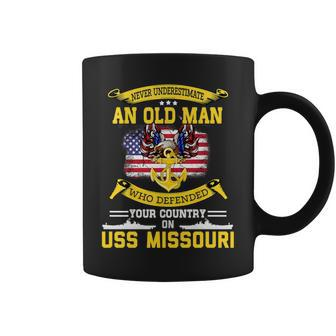 Never Underestimate Uss Missouri Bb63 Battleship Coffee Mug - Seseable