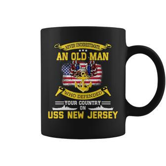 Never Underestimate Uss New Jersey Bb62 Battleship Coffee Mug - Seseable