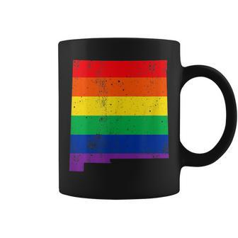 New Mexico Rainbow Flag Map Gay Pride Lesbian Lgbt Coffee Mug | Mazezy