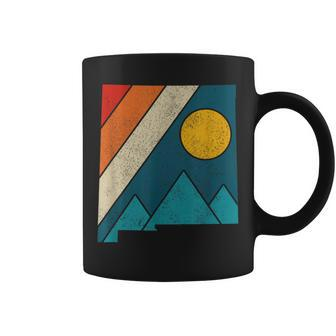 New Mexico Vintage State Map Mountains Hiking Pride Coffee Mug | Mazezy