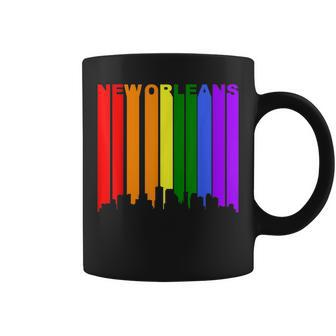 New Orleans Louisiana Lgbtq Gay Pride Rainbow Skyline Coffee Mug | Mazezy
