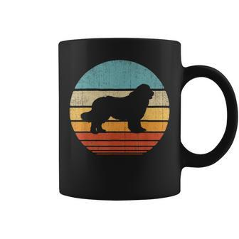 Newfoundland Newfie Retro Vintage 60S 70S Sunset Dog Lovers Coffee Mug | Mazezy