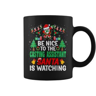 Be Nice To The Casting Assistant Santa Christmas Coffee Mug | Mazezy DE