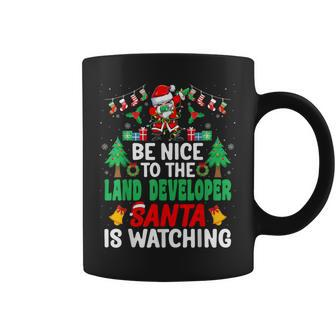 Be Nice To The Land Developer Santa Christmas Coffee Mug | Mazezy